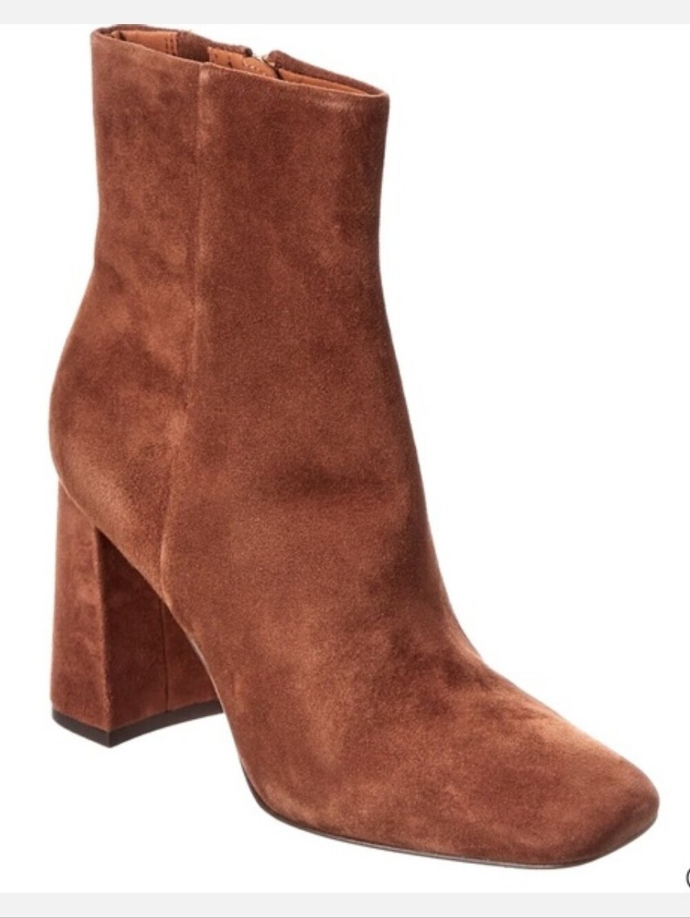 J. McLaughlin Evie Suede Leather Heeled Booties In Cocoa Brown Size 9